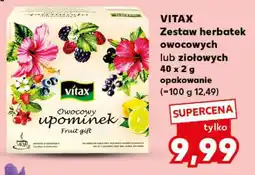 Kaufland VITAX Zestaw herbatek owocowych lub ziołowych 40 x 2 g opakowanie oferta