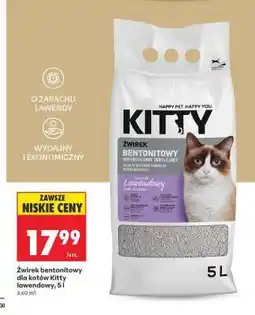 Biedronka Żwirek bentonitowy dla kotów Kitty lawendowy, 5 l oferta