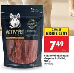 Biedronka Suszony filet z kaczki dla psów Activ Pet, 100 g oferta