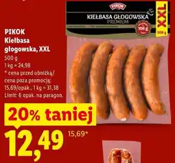 Lidl PIKOK Kiełbasa głogowska, XXL oferta