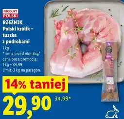 Lidl RZEŹNIK Polski królik - tuszka z podrobami oferta