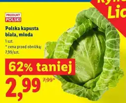 Lidl Polska kapusta biała, młoda 1 szt oferta