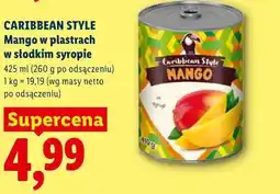 Lidl CARIBBEAN STYLE Mango w plastrach w słodkim syropie oferta
