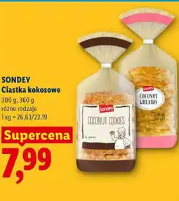 Lidl SONDEY Ciastka kokosowe oferta