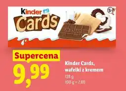 Lidl Kinder Cards, wafelki z kremem oferta
