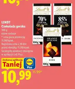 Lidl LINDT Czekolada gorzka oferta