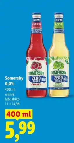 Lidl Somersby 0,0% 400 ml wiśnia lub jabłko oferta