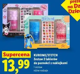 Lidl Zestaw 2 lakierów do paznokci z naklejkami oferta