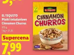 Lidl EL TEQUITO Płatki śniadaniowe Cinnamon Churros oferta
