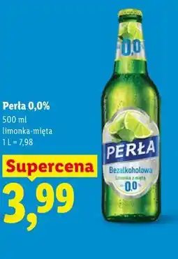 Lidl Perła 0,0% 500 ml limonka-mięta oferta