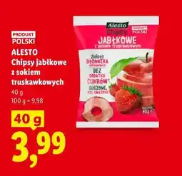 Lidl Alesto Chipsy jabłkowe z sokiem truskawkowych oferta