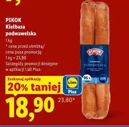 Lidl PIKOK Kiełbasa podwawelska oferta