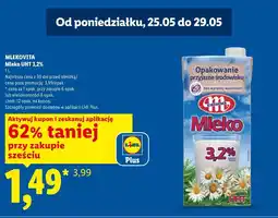 Lidl MLEKOVITA Mleko UHT 3,2% oferta