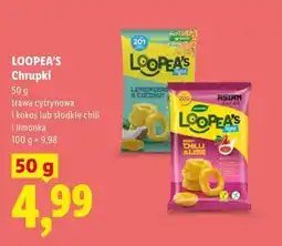Lidl LOOPEA'S Chrupki 50 g trawa cytrynowa i kokos lub słodkie chili i limonka oferta
