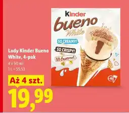 Lidl Lody Kinder Bueno White, 4-pak oferta
