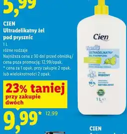 Lidl CIEN Ultradelikatny żel pod prysznic oferta