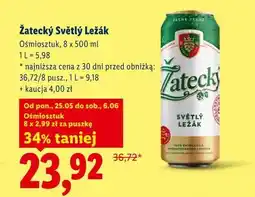 Lidl Žatecký Světlý Ležák oferta