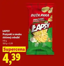 Lidl ŁAPSY Prażynki o smaku zielonej cebulki oferta