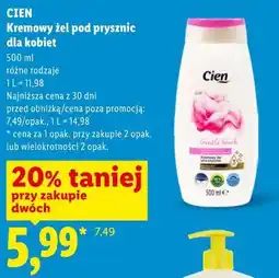 Lidl CIEN Kremowy żel pod prysznic dla kobiet oferta