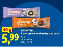 Lidl SPORTYFEEL Baton proteinowy bez dodatku cukru oferta