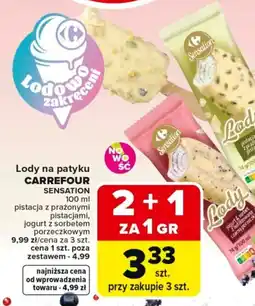Carrefour Carrefour sensation Lody na patyku oferta