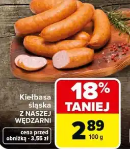 Carrefour Kiełbasa śląska Z naszej wędzarni oferta