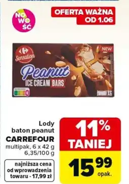 Carrefour Carrefour Sensation Lody baton peanut oferta