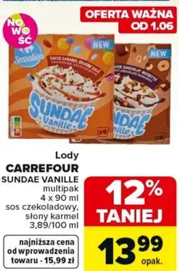 Carrefour Carrefour Sensation Lody Sundae Vanille oferta