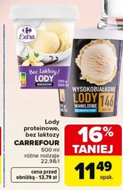Carrefour Carrefour Lody proteinowe bez laktozy oferta