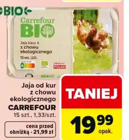 Carrefour Carrefour BIO Jaja klasy A z chowu ekologicznego oferta