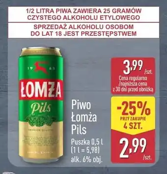 ALDI Piwo Łomża Pils oferta