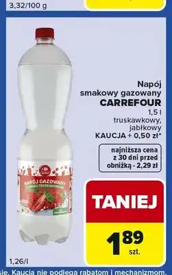 Carrefour Express Napój smakowy gazowany carrefour truskawkowy oferta