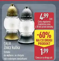 ALDI Znicz kulka Calix ze złotymi dodatkami oferta