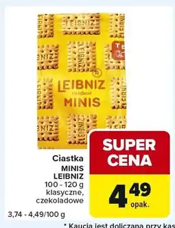 Carrefour Express Ciastka minis leibniz czekoladowe oferta
