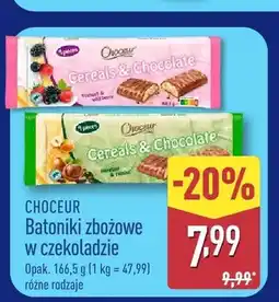 ALDI Batoniki zbożowe w czekoladzie Choceur oferta
