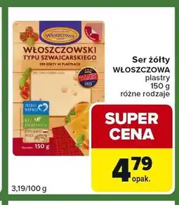 Carrefour Express Ser żółty WŁOSZCZOWA plastry oferta