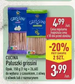 ALDI Paluszki grissini z czosnkiem CUCINA oferta