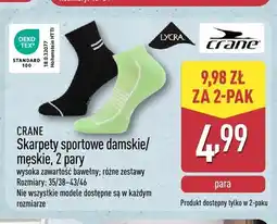 ALDI Skarpety sportowe damskie CRANE 2-pak oferta