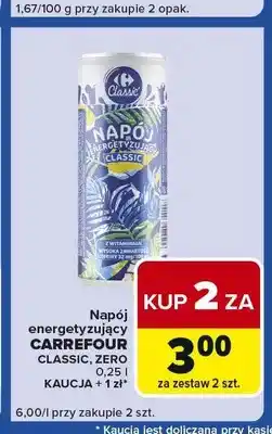 Carrefour Express Napój energetyzujący carrefour classic oferta