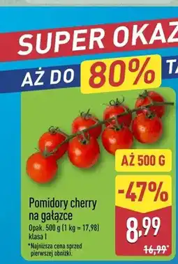 ALDI Pomidory cherry na gałązce klasa I oferta