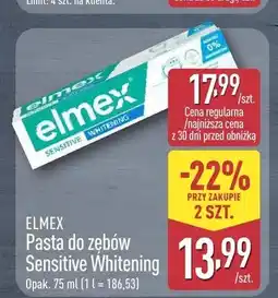ALDI Pasta do zębów Sensitive Whitening Elmex oferta