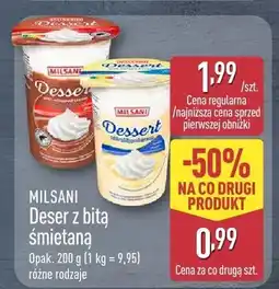 ALDI Deser z bitą śmietaną MILSANI oferta
