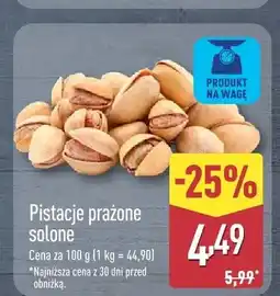 ALDI Pistacje prażone solone oferta