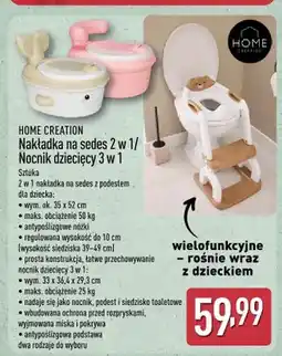 ALDI Nocnik dziecięcy 3 w 1 HOME CREATION oferta