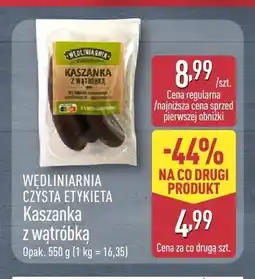 ALDI Kaszanka z wątróbką Wędliniarnia Czysta Etykieta oferta