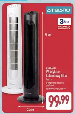 ALDI Wentylator kolumnowy AMBIANO 50W biały oferta