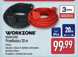 ALDI Przedłużacz WORKZONE 20m czerwony oferta