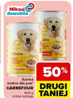 Carrefour Carrefour Companino Vitalive Karma mokra dla psa oferta