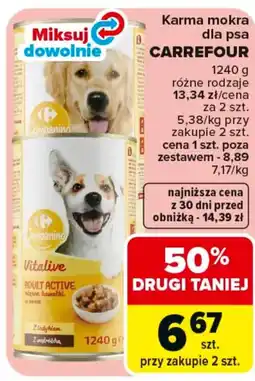 Carrefour Carrefour Companino Vitalive Karma mokra dla psa oferta