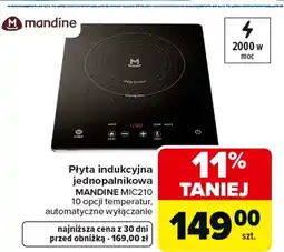 Carrefour Mandine Płyta indukcyjna jednopalnikowa oferta